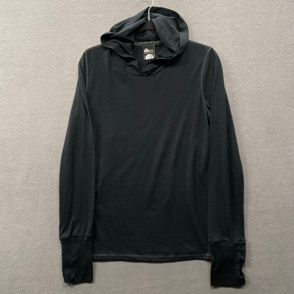 ThinkGeek Hoodie Shirt Mens XL Black Long Sleeve Baselayer Outdoor Hiking Casual